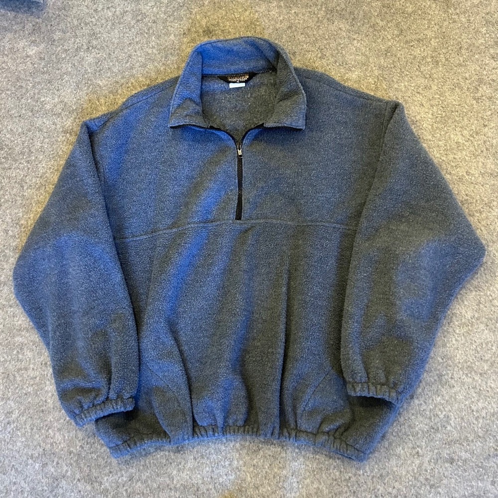 Vintage‎ Auburn Sportswear Half Zip Fleece Jacket Adult XL